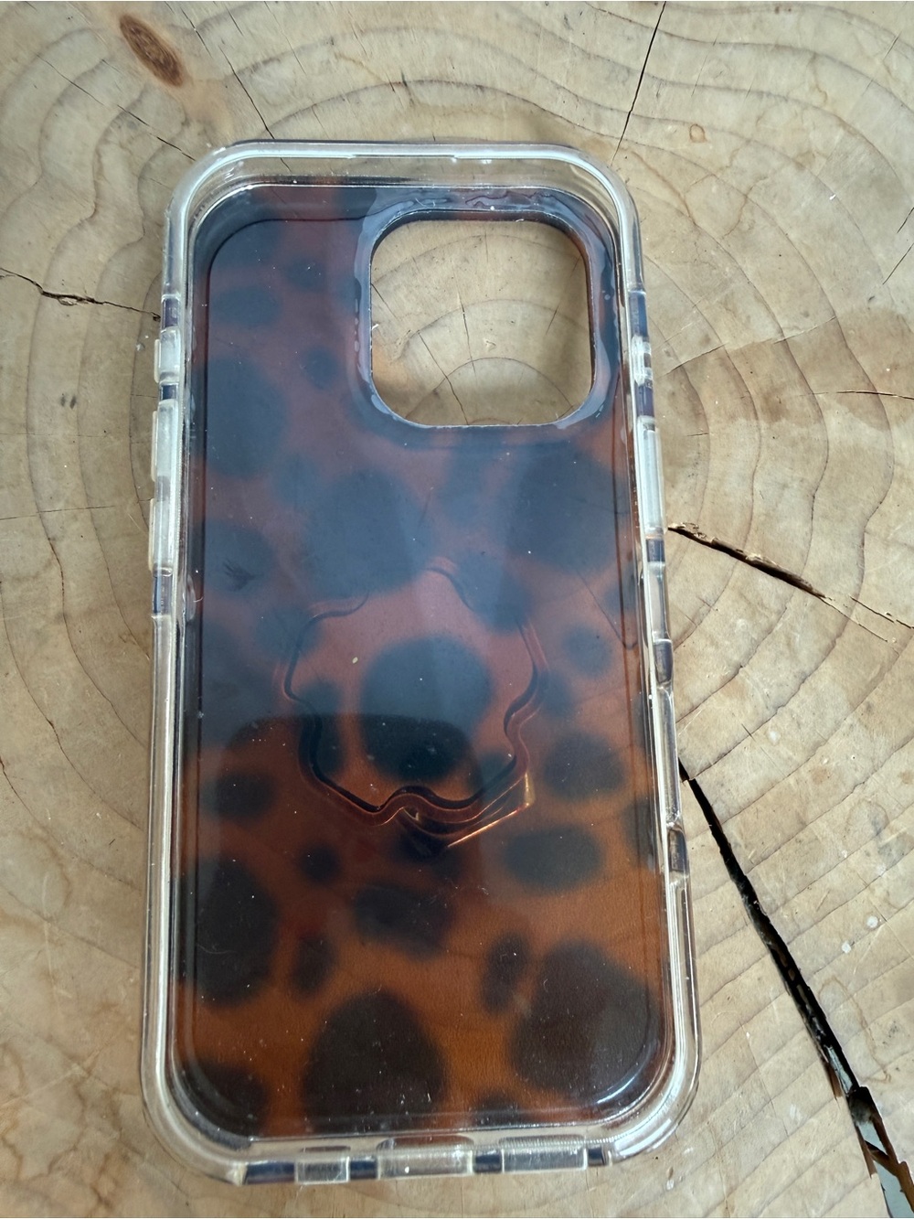 Coach Brown marbled Floral Ring Holder iPhone 16 Pro Case - Picture 10 of 11